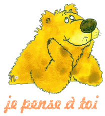Gif animé je pense à toi ours